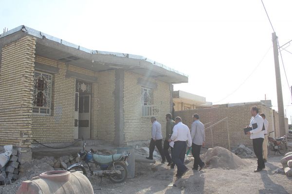 The construction of 80 rural housing units in Khuzestan province,( saye Rezvans project), Reza Shimirani the Chairman of the Board of Trustees of Ashraf ol Anbia (PBUH) charity , visited