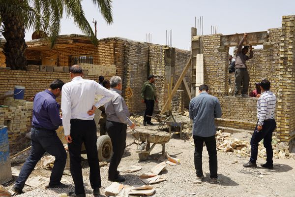 Periodic visits of the Ashraf ol Anbia (PBUH) charity Chairman on the construction 80 housing units of the rural orphans in Khuzestan province (Saye Rezvan)