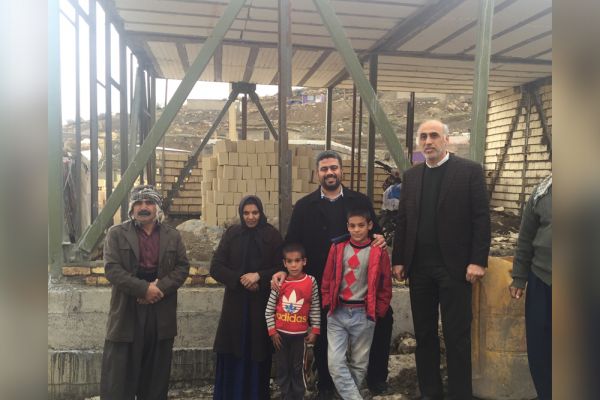 In the construction of 14 units of rural orphans in the Earthquake struck in Salas Babajani of Kermanshah Province (saye Rezvan Project), Reza Shemirani, the chairman of Board of the